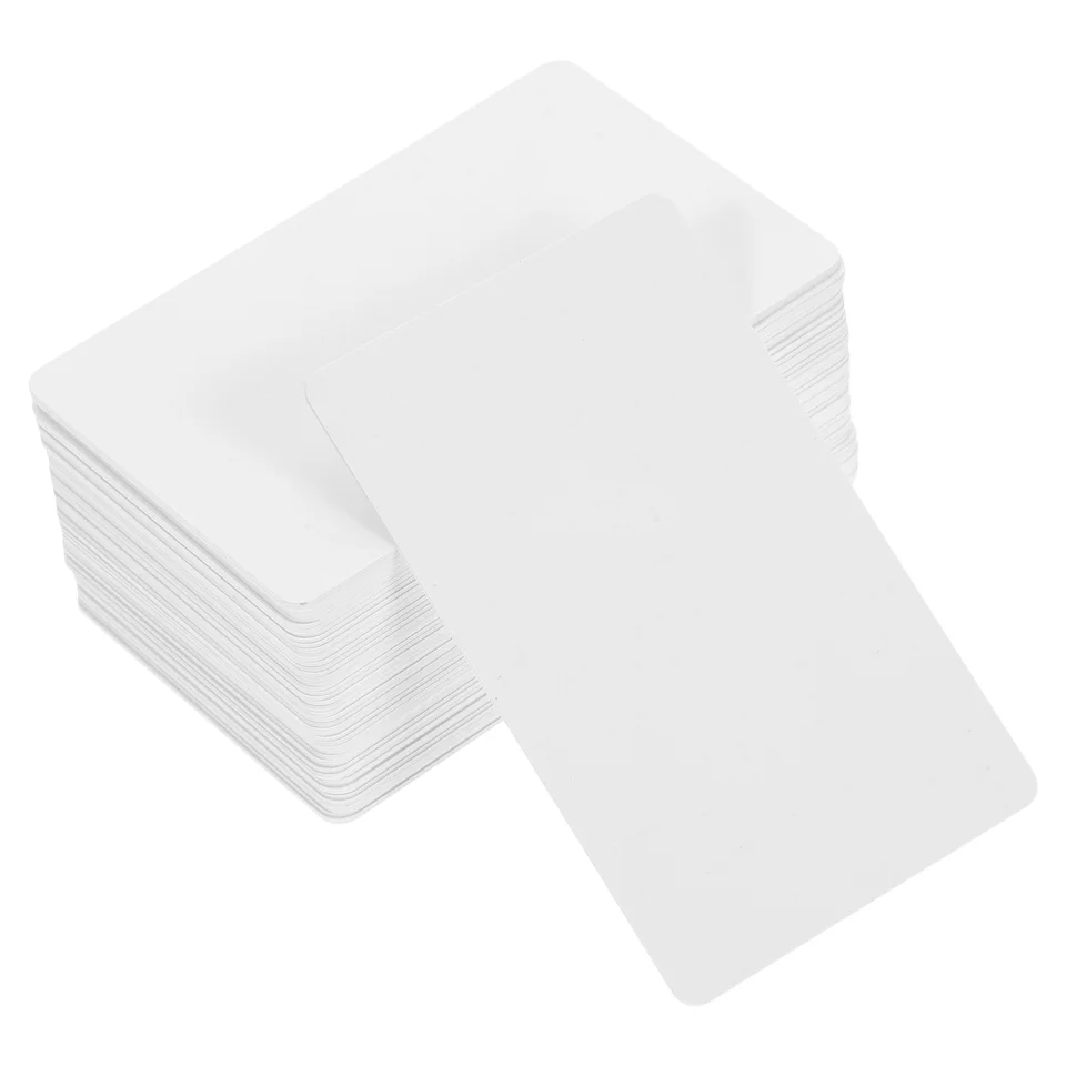 50 ks Buisness Cards Plant PVC Business tlačiteľné ID plastové 855x540x010cm biele