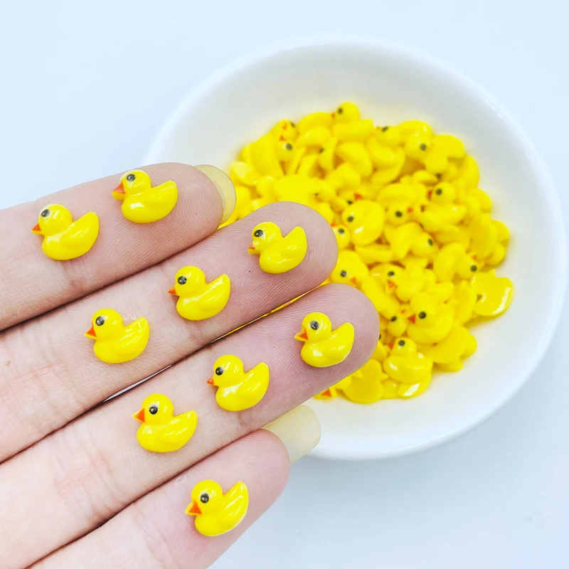 50 ks nový kawaii roztomilý karikatúra Mini Duckling Flat zadná živica kabína scrapbooking DIY šperky remeselníc