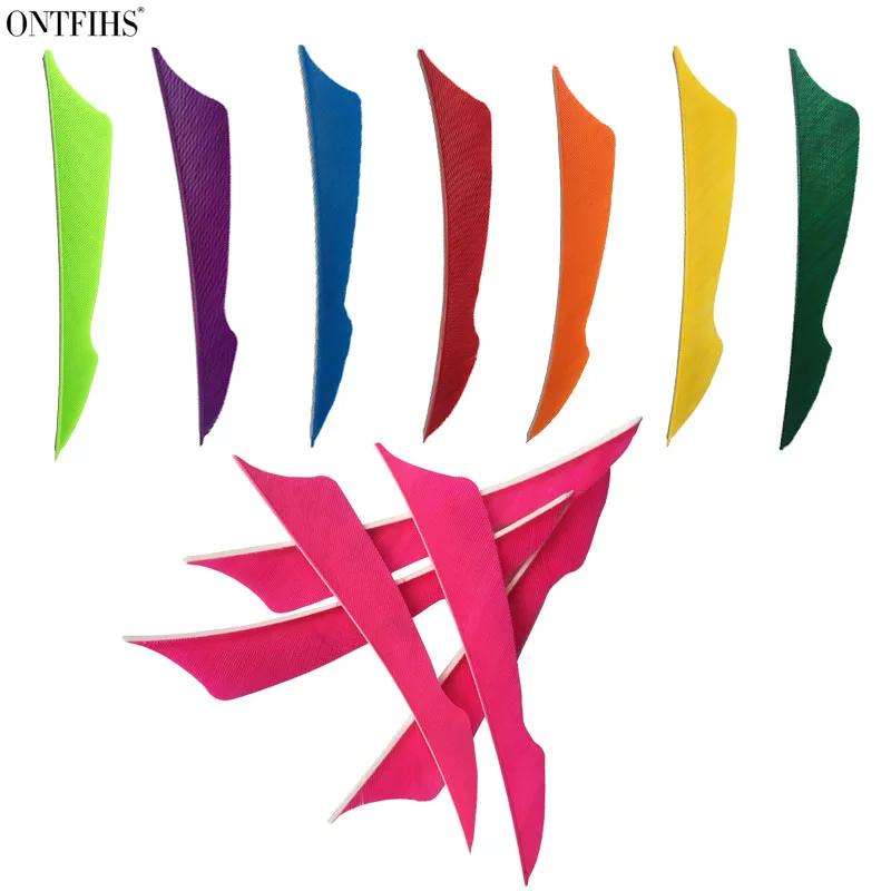50 ks Ontfihs 4 palcový bod bodka šípka šípka Fletching Arrow doplnky Fletches perie lukostreľba DIY