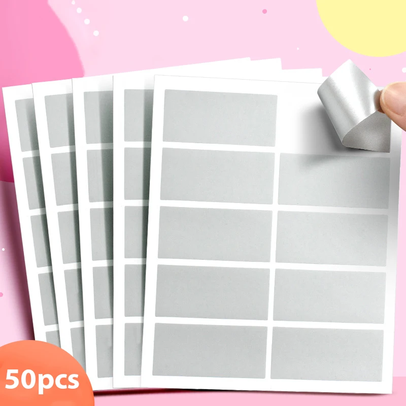 50 ks PVC Scratch Off Off Sticker pre večierok Activity uprednostňuje detskú nálepku na kancelárske potreby