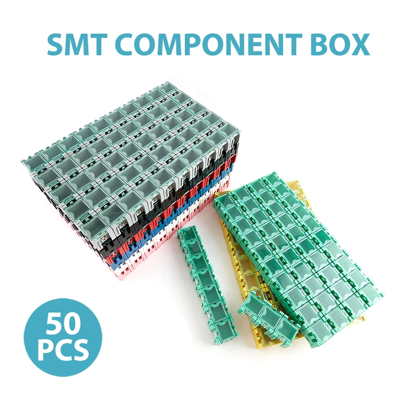 50 ks/set SMD SMT elektronický komponent Container Mini Storage Box Súprava