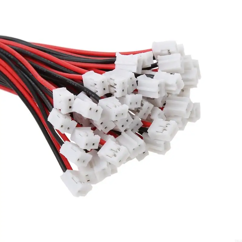50 lb 50 sady Mini Micro JST 2,0 pH 2-kolíkový konektor s káblami káblov 120 mm 26awg