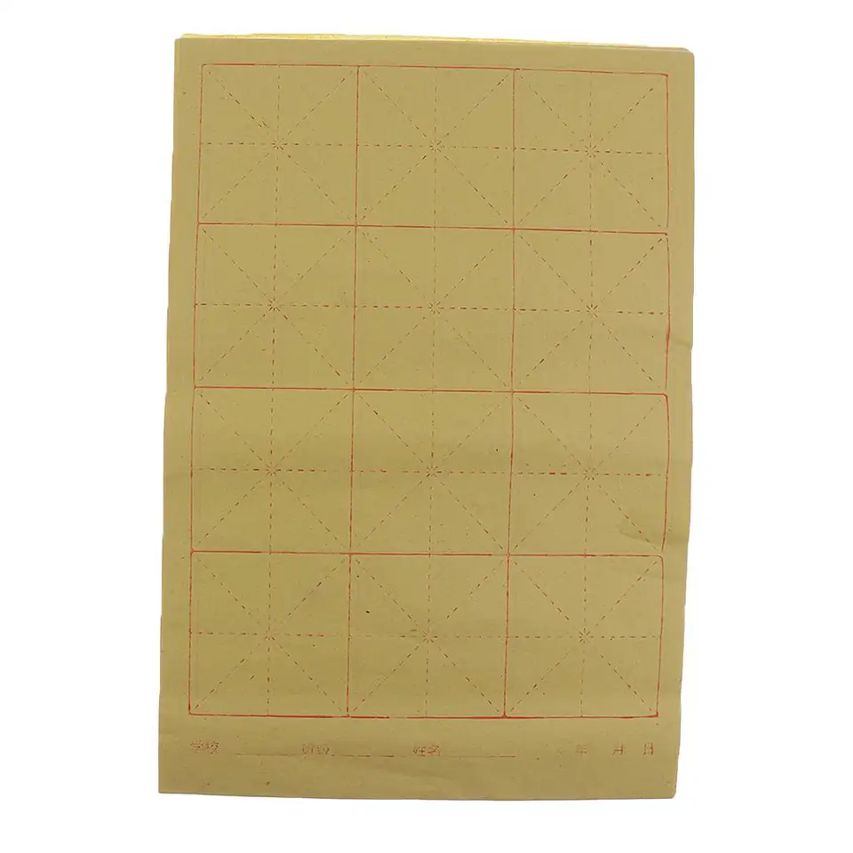 50 listov čínskeho papiera pre ryžový papier Xuan s mriežkou na precvičenie čínštiny