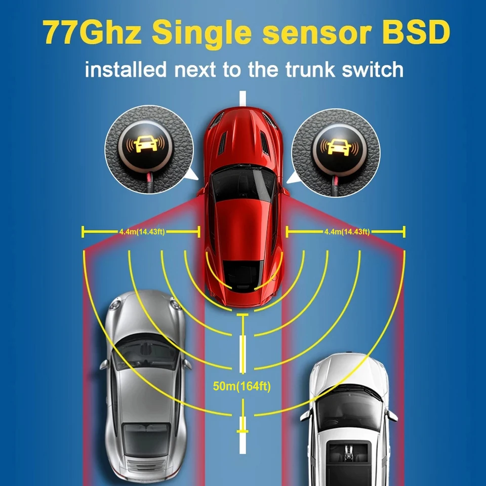 50 m 777 GHz milimeter Wave Radar Blind Sting Detection System Systém jazde v bezpečí