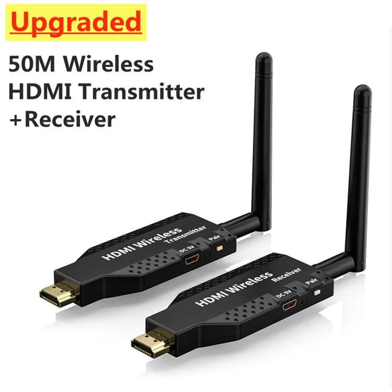 50 m Wireless WiFi HDMI Extender Video Personmiter a Adapter prijímača 1080p Obrazovka Zdieľajte prepínač pre notebook PS4 na TV Monitor