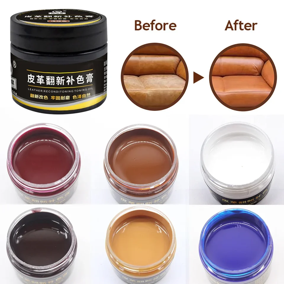 50 ml automaticky orientovaná súprava na sedenie na sedenie tekutiny Kniha kožená pokožka renovuje opravár Nástroj na topánky automatické sedadlá kabáty s kabátmi Scratch Crack 20 farieb