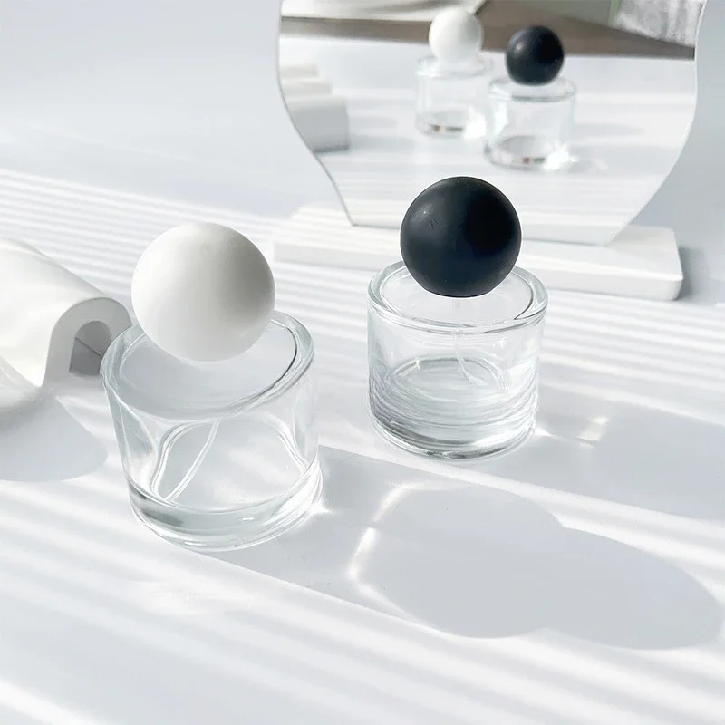 50 ml parfumové dávkovače fľaša vysokokvalitné vzorky fľaša sklenená tlačová fľaša Kozmetika prázdne fľaše Kozmetické nádoby Kozmetické nádoby