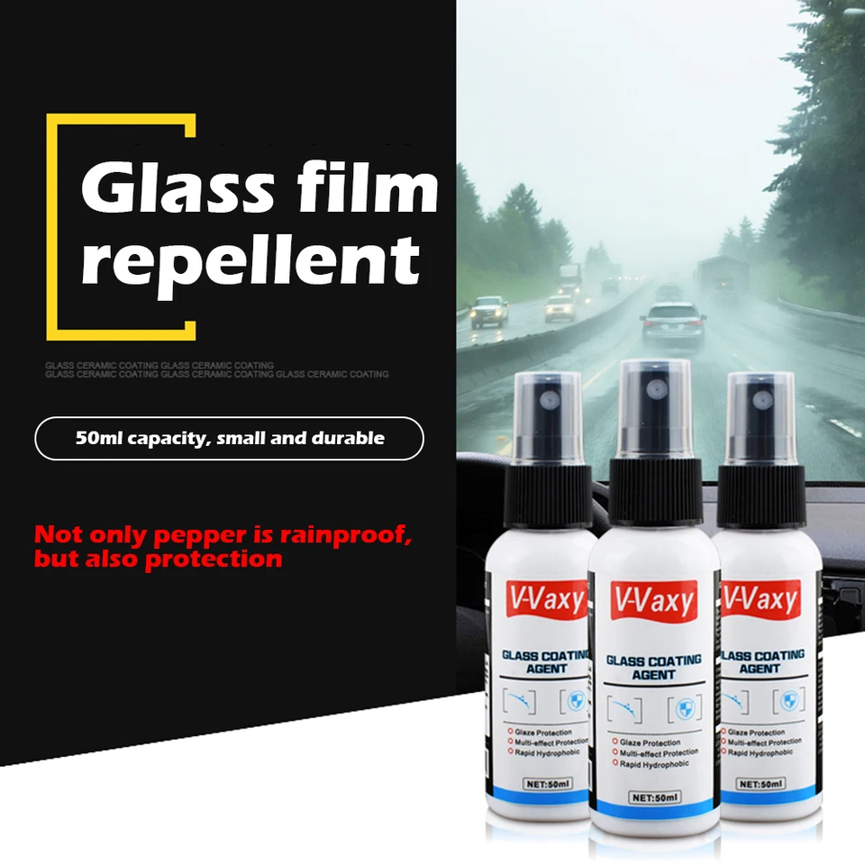 50 ml sklenené auto Hydrofóbne povlakové činidlo okno Černé sklo Odprežované okno Spray Sprej na spätné zrkadlo