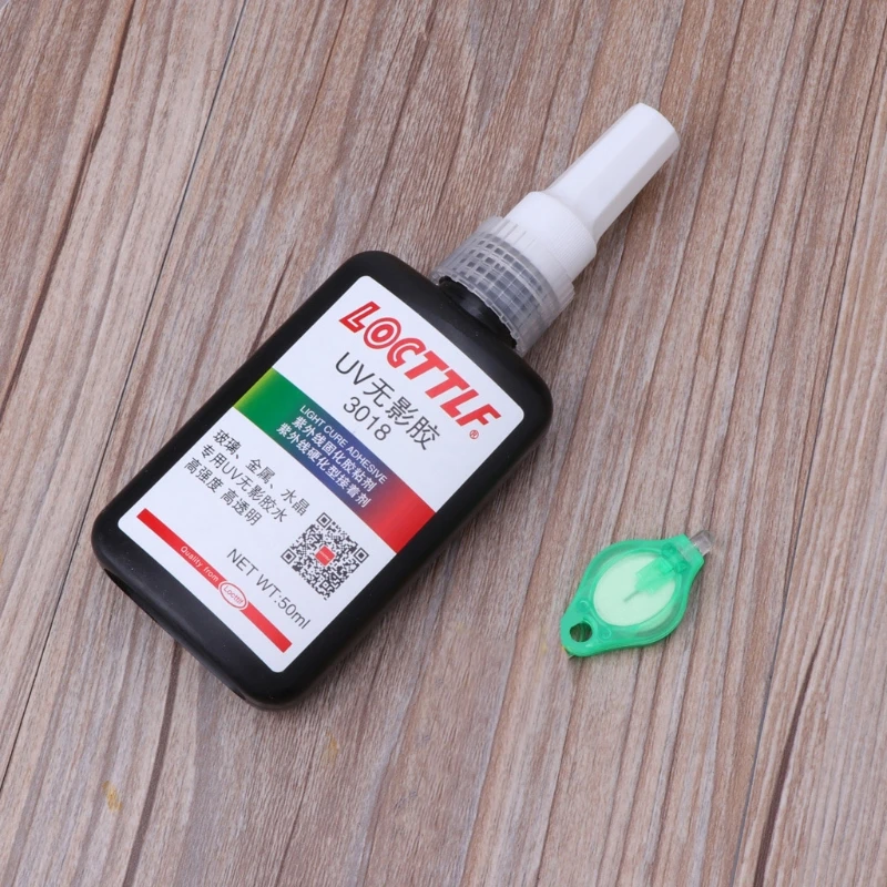 50 ml UV liečenie lepidla s UV ľahkým skleneným skleneným skleneným kryštálmi bez tieňa