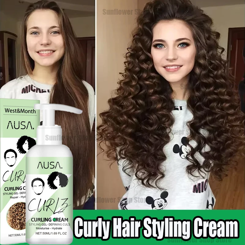 50 ml vlasov Curling Cream Vlasy Volumizujúce elastin skákacie zosilňovač styling
