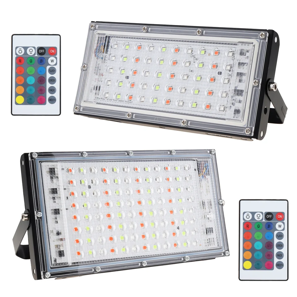 50 W / 100W RGB Color Zmeniť vodotesný reflektor LED reflektor pre dekoráciu Garden / Party / Street s diaľkovým ovládaním