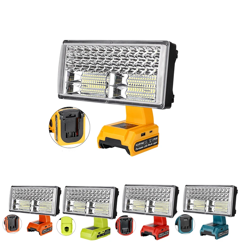 50 W prenosné pracovné svetlo LED pre Makita/Dewalt/Milwaukee/Bosch/Ryobi/Black & Decker/Craftsman18V Battery Outdoor Tools