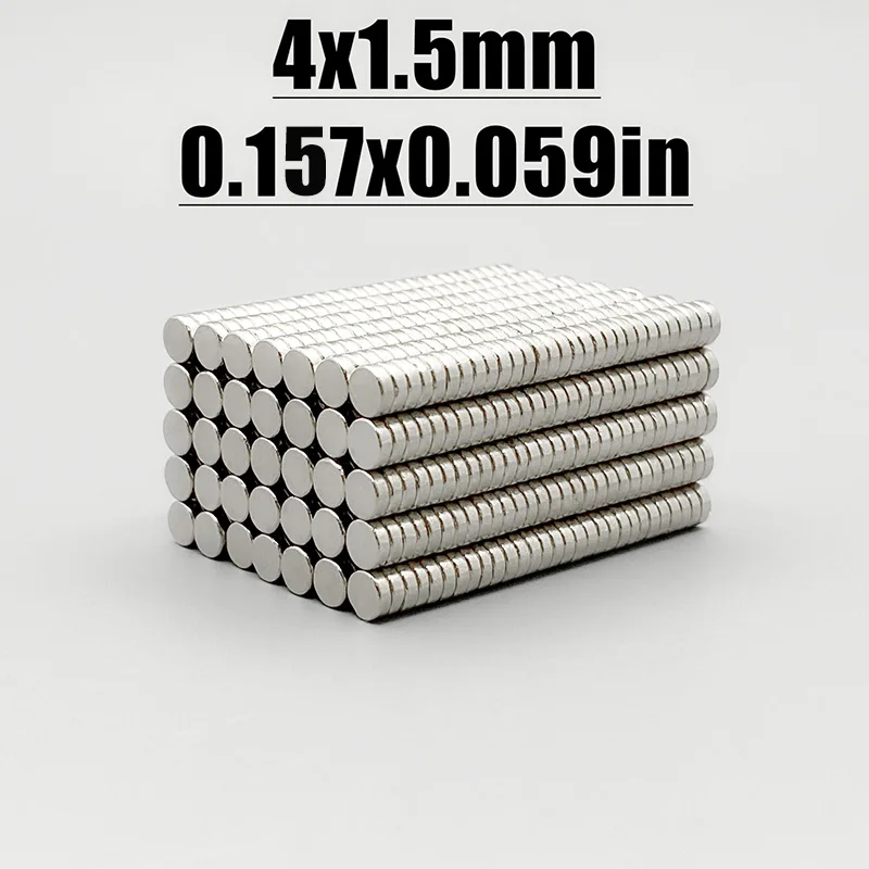 50 ~ 5000ks 4x1,5 mm ndfeb Magnety zriedkavých Zeme Malé okrúhle magnety Trvalé neodymiové magnety 4*1,5 silným magnetovým diskom Imanes