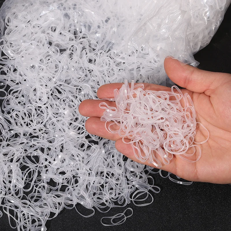 500-2500ks Dievčatá jednorazové gumové kapely Čisté elastické vlasové kapely Deti detské držiaky Držiak čelenky Čelenka Kids Hair príslušenstvo