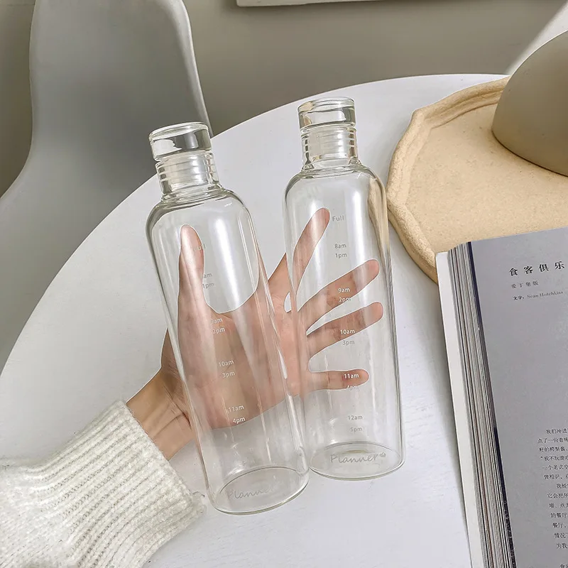 500 750 ml časovej stupnice Fľaša na fľašu Fľašu odolné voči tepelným fľaškám s rukávmi pre džúsové mlieko malý únik