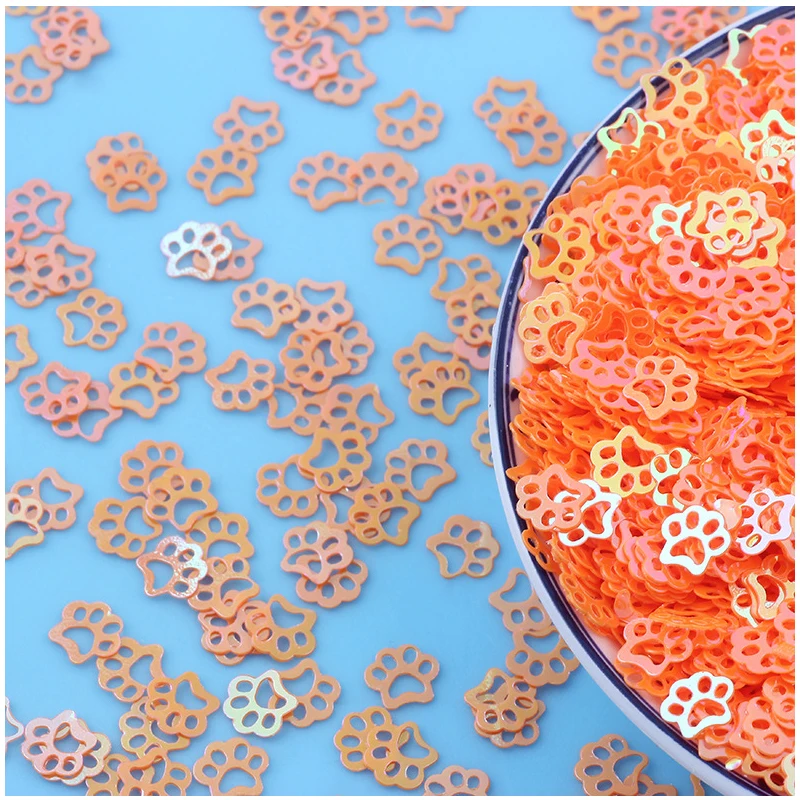 500 g/taška 7 mm nechtové flitre Zmiešané karikatúry Cat Dog Footprints Flitre Paillettes for Nails Art manikúru, svadobné dekorácie