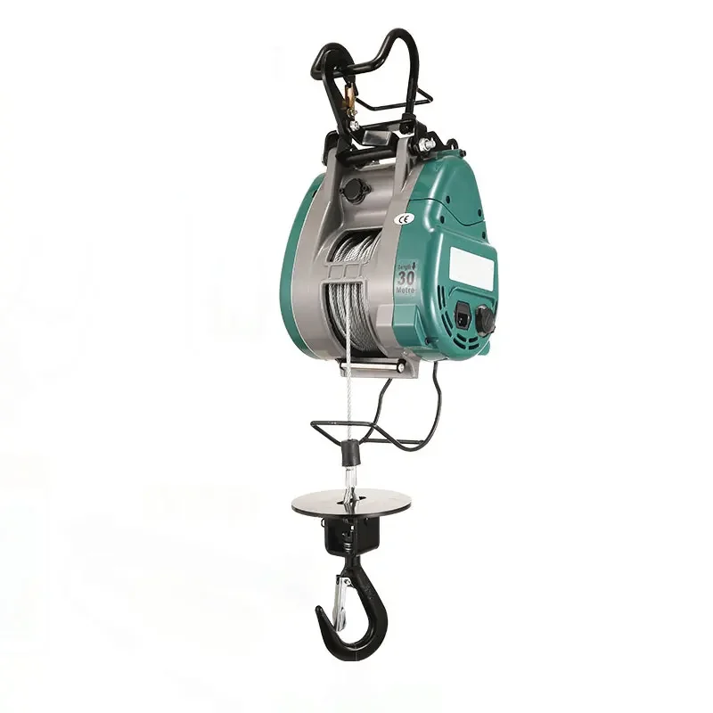 500 kg 360 kg zdvíhanie Nové vylepšené dvojdierky Small King Kong Electric Electric Hoist Hanging Wire Lany Prenosný výťah 220V žeriav 220V