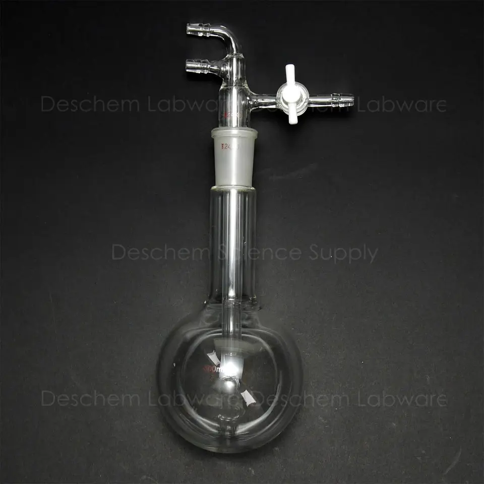 500 ml 24/40 sklenené kompletné vákuové sublimačné prístroje laboratórium resevoir s PTFE Stopcock