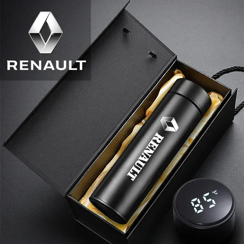 500 ml auta Intelligent Thermos Fľaša Displej pre Renault Clio Koleos Megane Espace QM6 Kadjar Captur Scenic 4 5
