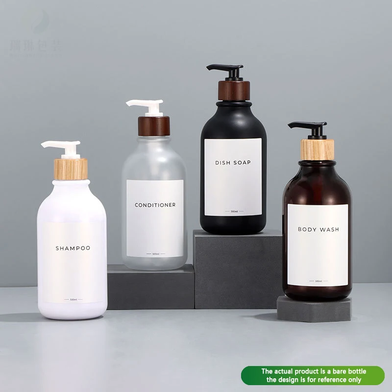 500 ml plastické plastické plastické emulzné výdajné fľaše Fľaša opakovane použiteľné prenosné čerpadlo pre prenosné telesné umývanie šampónom úložné fľaše Kúpeľňové doplnky