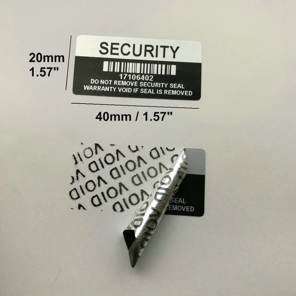 500 záruka prázdnota Barcode Security MAIPPER Zjavné nálepky štítkov tesnenia 40*20 mm