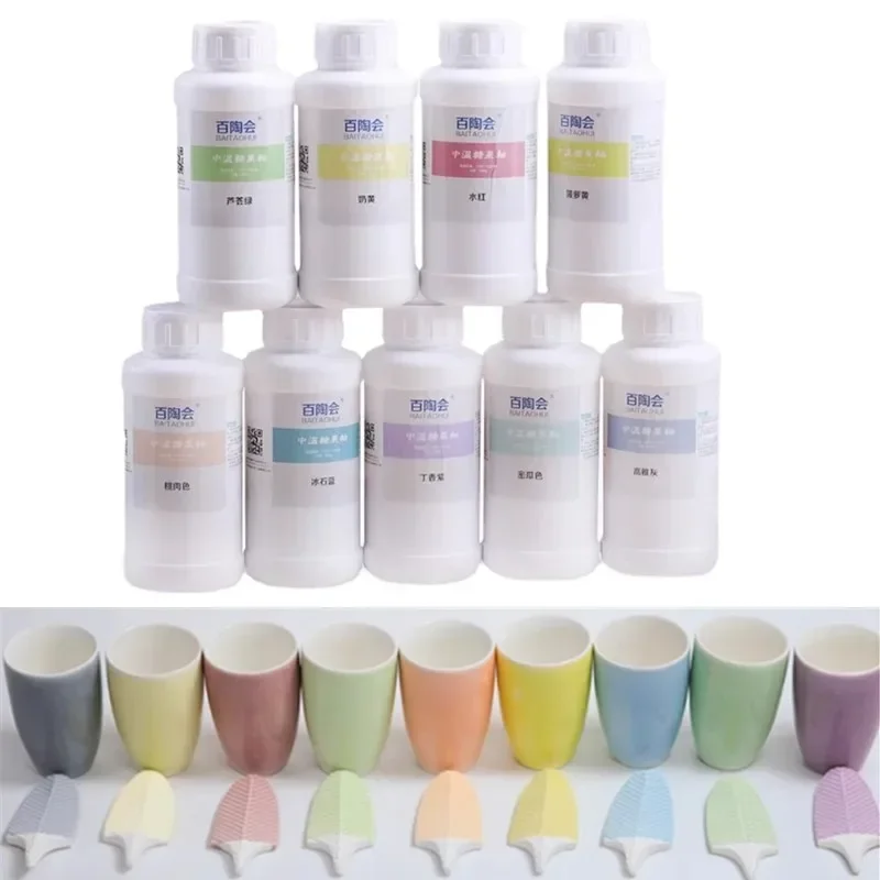 500G hrnčiarska glazúra 1200-1280 ° stredná teplota cukrovinky Color glazúry pigment DIY keramické remeslá dekoratívna farba