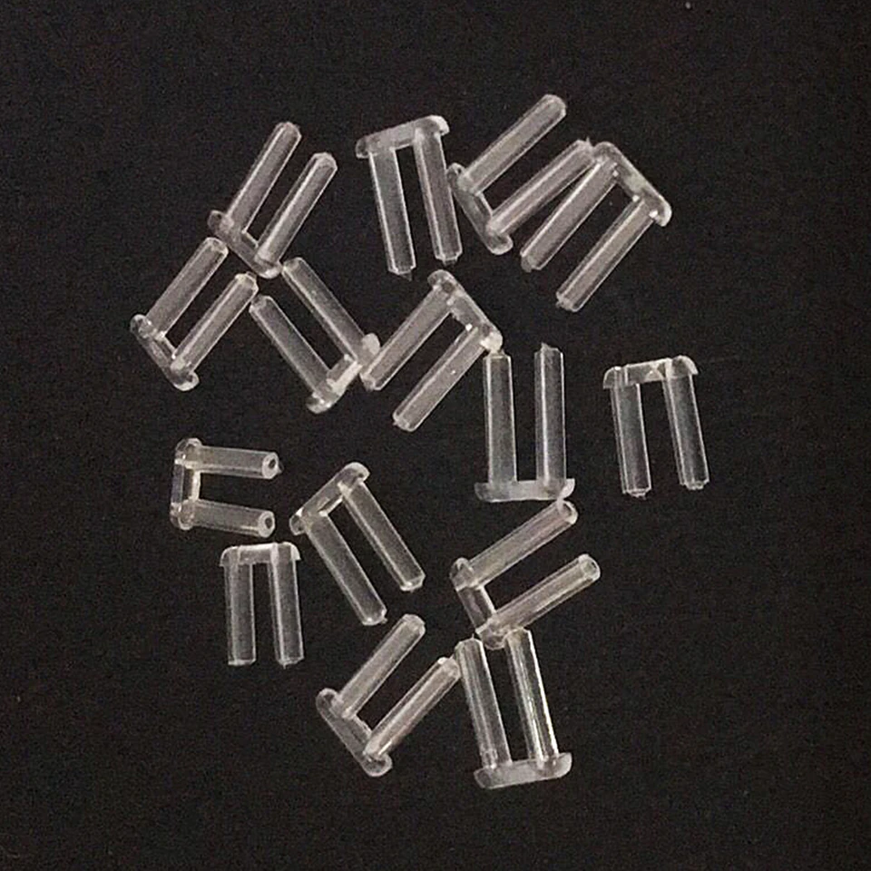 500ks 1,4 mm 1,5 mm x 7 mm x 0,8 mm okrajové okuliare s dvoma gumovými zátkovými zámkami Bushings