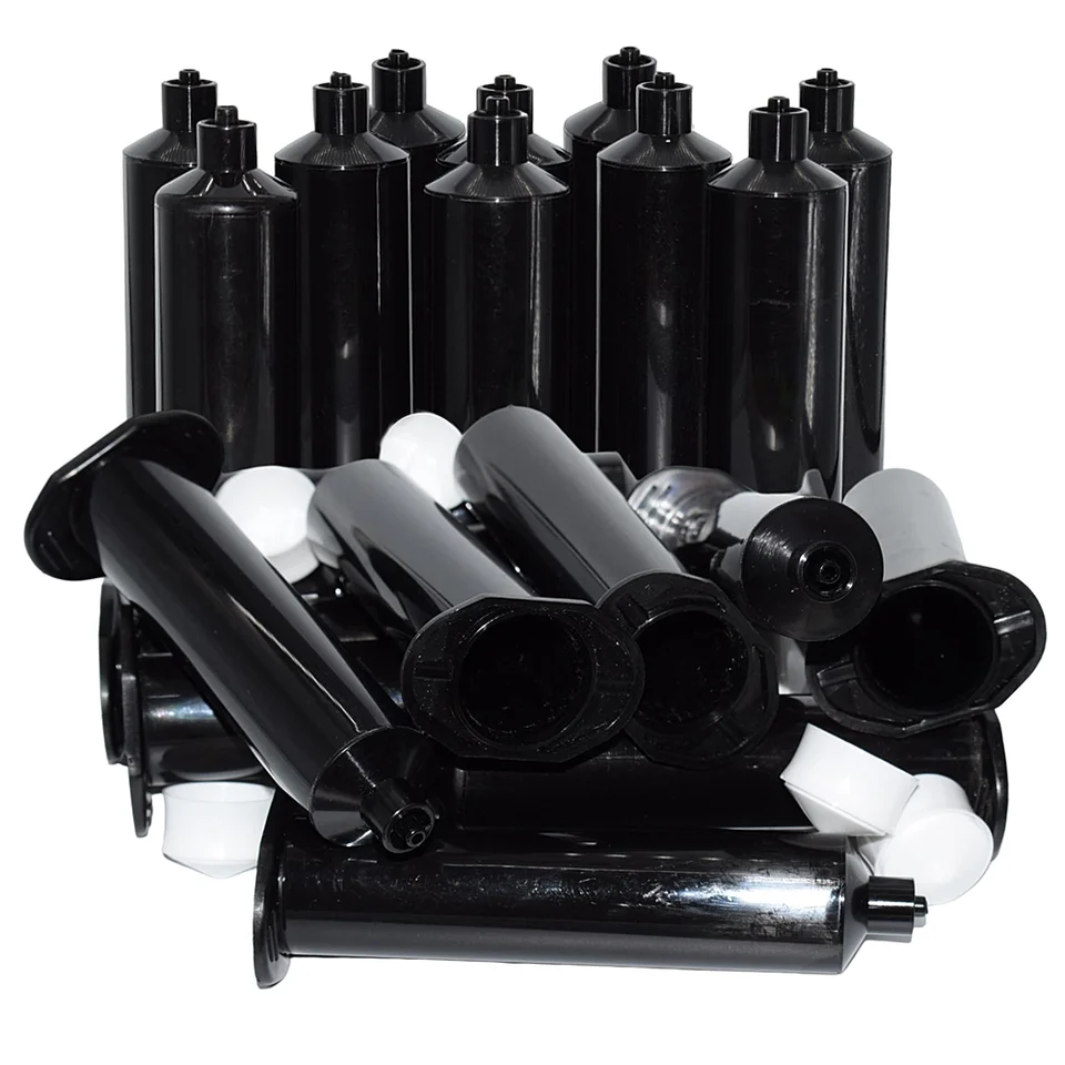 500ks 30 ml priemyselného glue injekčnej trubice 30 ccm čierne injekčné striekačky Dávky Dávajúca lepiacu scenérovú sadu pre 30 ml náradia UV Glue Guns Tools