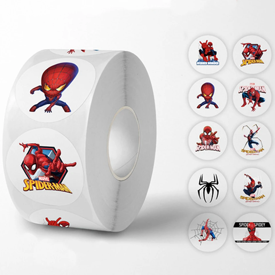 500ks Disney Movie Film Spiderman Roll Stickers Anime Decal DIY Skateboard NAPOHOP Motocykl