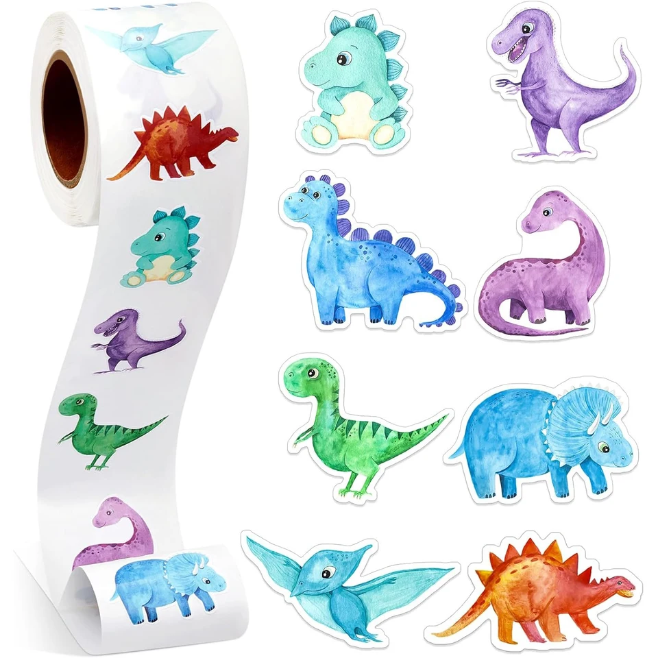 500ks/rolky 2,5 cm/1inch dinosaurus Animaly Anomaly Sticker Decoration Decoration Sticker Label Sticker Stationery
