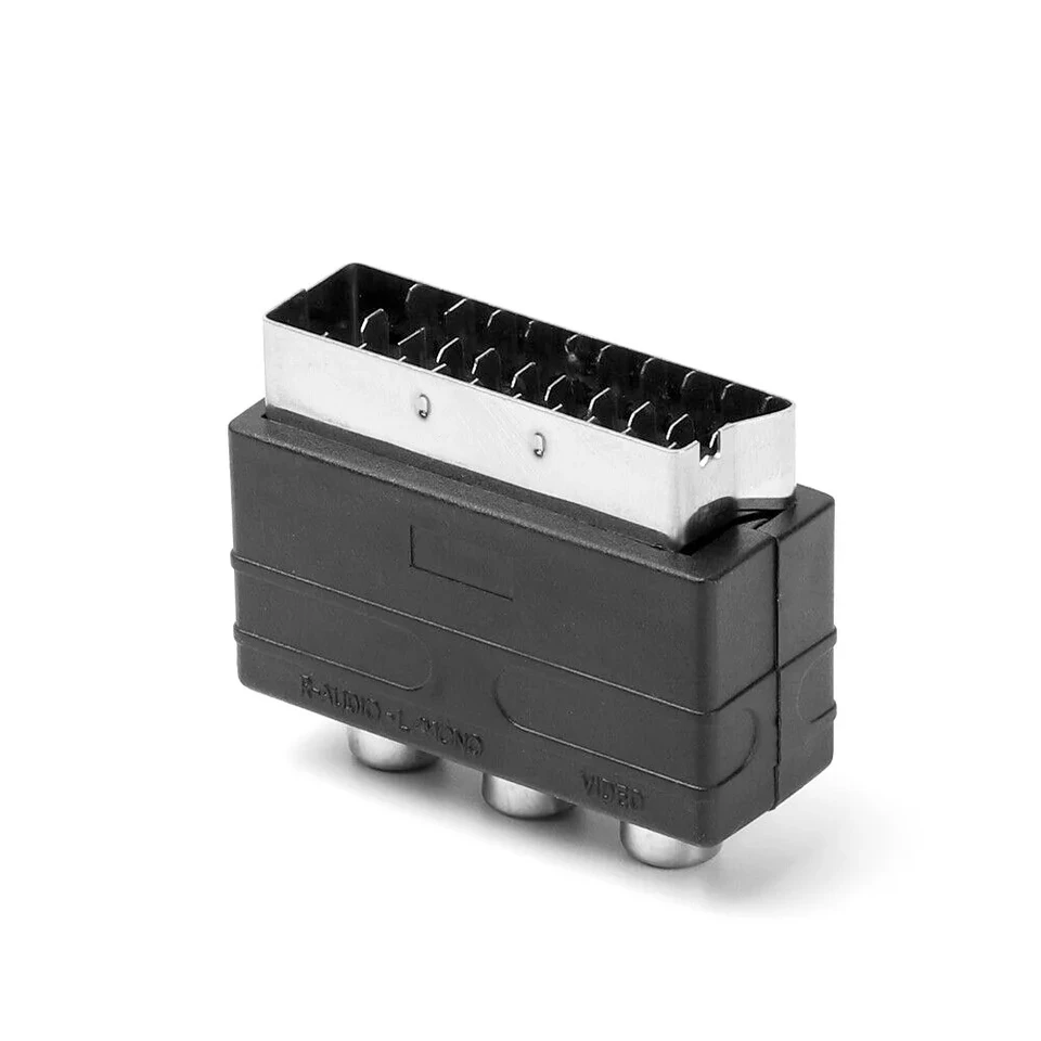 500ks Vysoko kvalitný Scart Mužský zástrčka do 3RCA fono ženský AV TV Audio Video Adapter Vstup pre PS4 pre Wii DVD VCR