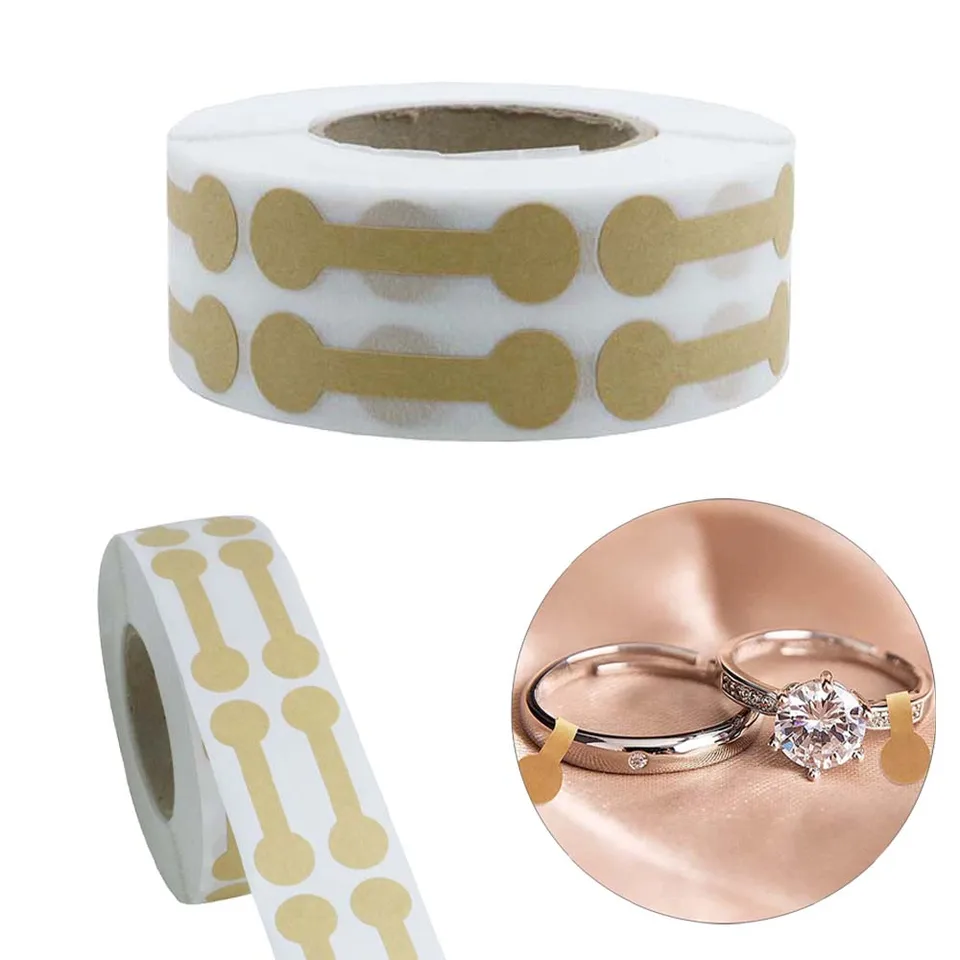 500ks šperky Ceny značky Roll Self Adhesive Stickers Štítky pre náhrdelník Ring Ring Identifika