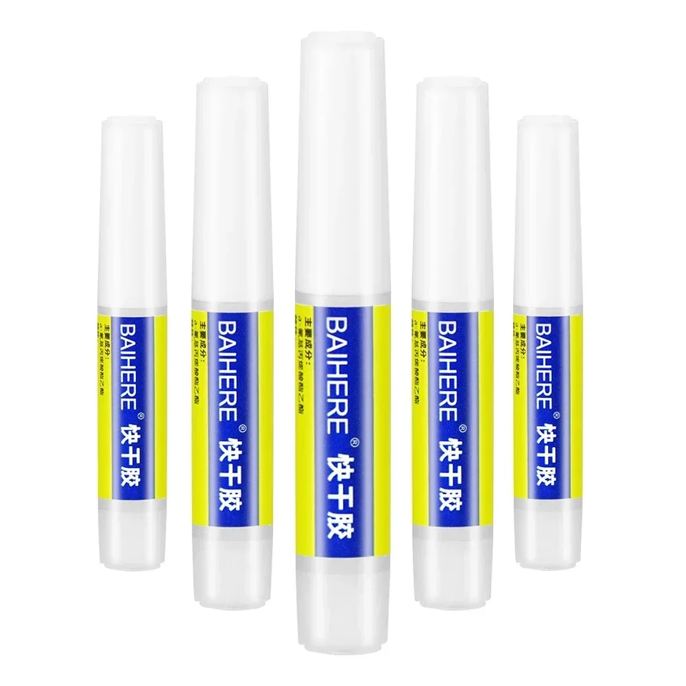 502 Super lepidlo Okamžité rýchle sušenie kyanoakrylátu Adhézne kožené gumové drevené kovové kov Strhe Bond Liquid Glue Tool 2G