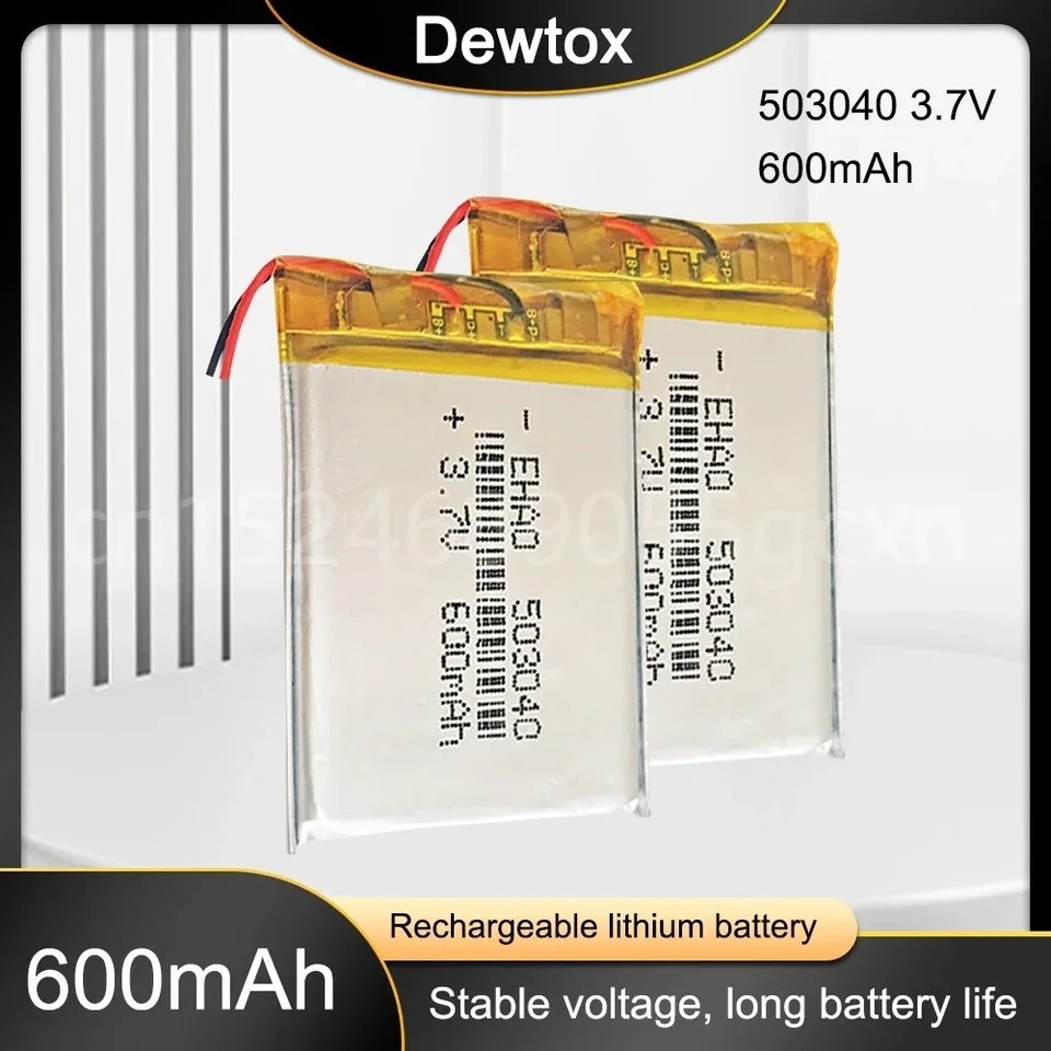 503040 3,7V 600 mAh lítium li-iónov polymér nabíjateľnú batériu pre MP3 MP4 GPS DVD DVR DVR Hlavné zastupiteľstvo reproduktor Bank