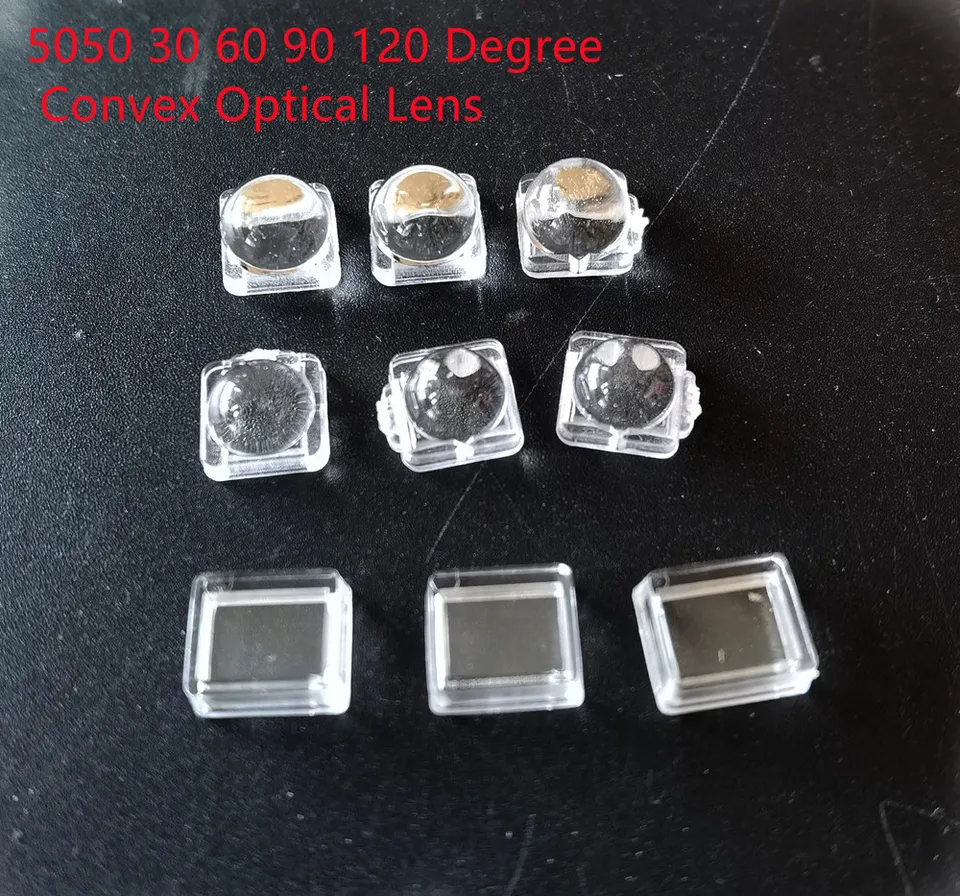 5050 Collimátor reflektora LED LED pre 5050 SMD WS2812 APA102 WS2811 SK6812 30 60 90 120 140 Stupeň konvexnej optickej šošovky