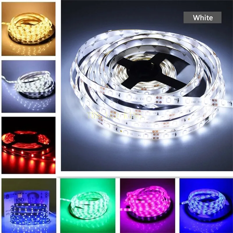 5050 LED pásové svetlo 12V 2835 SMD 60LED/m nepremokavá flexibilná páska LED SMD 2835 300LED Soft Light Strip pre domácu dekoráciu