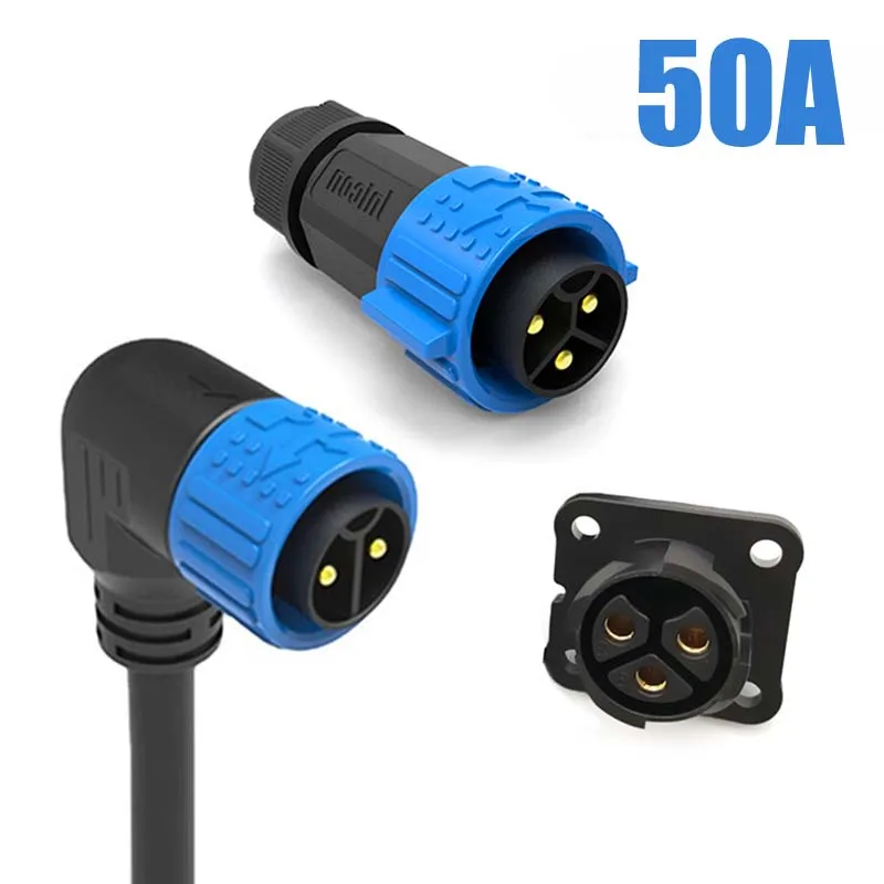 50A M25 Self-Locking Witerprood Plug Socket 2pin 3pin Plug Veľký prúd samecový ženský konektor IP67 nabíjanie Power letecké zástrčky