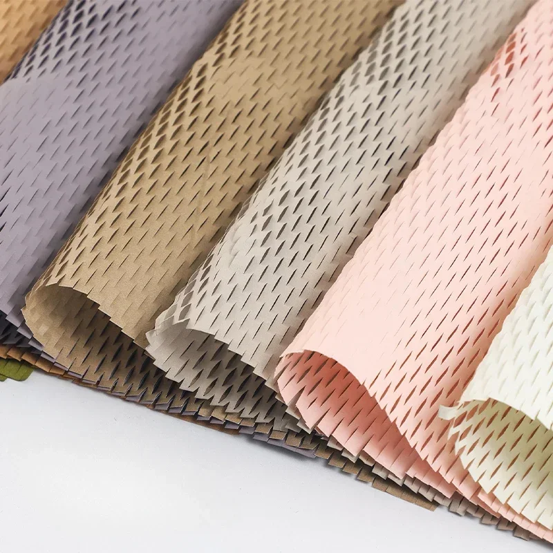 50cmx10 yardov voštinový baliaci papier kytice baliaci papier, sieťový papier, intraokulárny vložkový papier darček kvetinové umenie DIY Materiály