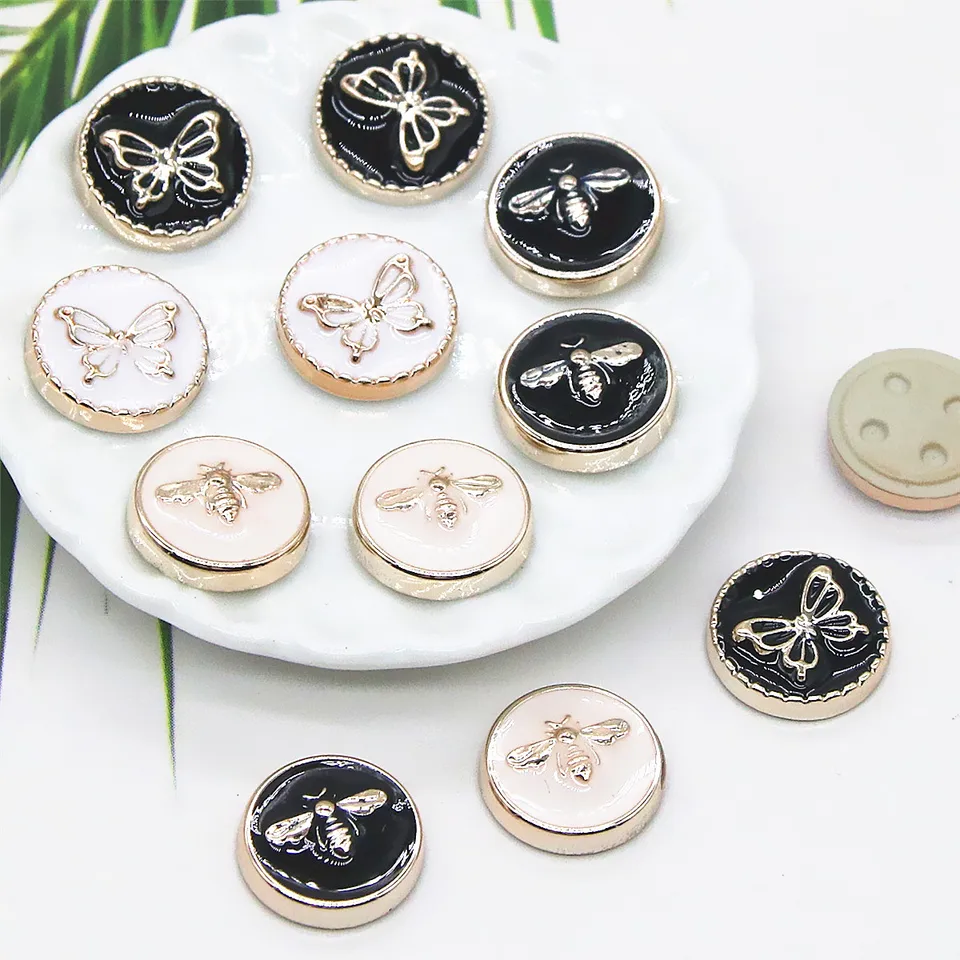 50ks 11,5 mm okrúhle motýľ/včelie tlačidlá domáce záhrady Cabochon Scrapbooking DIY príslušenstvo