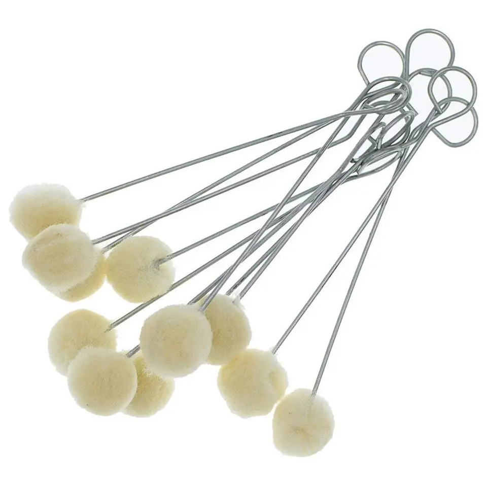 50ks 12,5 cm DIY kožené kožené kožené kožené farbivo Dauber Finish Applicator Set Kožené remeselné farbivo vlna guľová kefka Kit