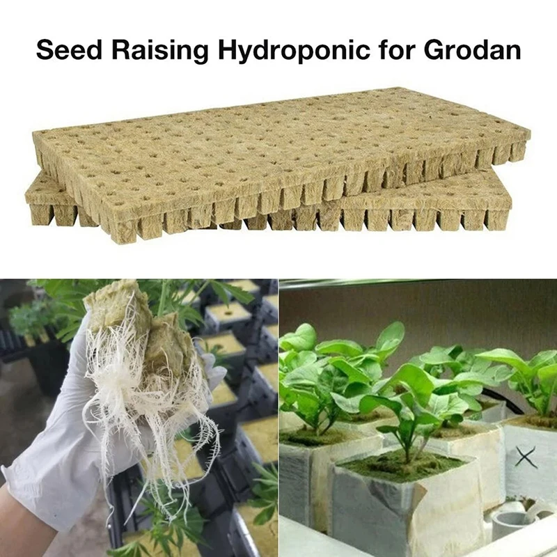 50ks 25x25x25mm Stonewool Hydroponický pestovateľ médií kocky rastlín kocky Soilless Substrát substrát s skalnou vlnenou zástrčkou semienok