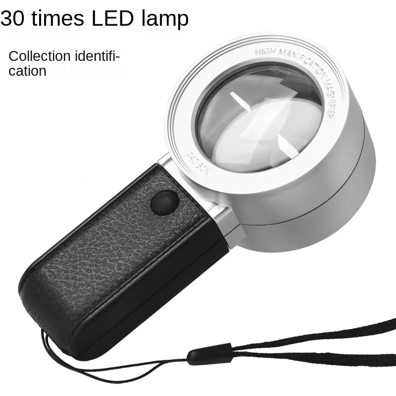 50ks 30x dvojité optické sklenené šošovky ručná lampa LED LED LED žiarovka HD HD ZAMENENIE ZOBRAZENIE ZBRAJA ZBRAJA
