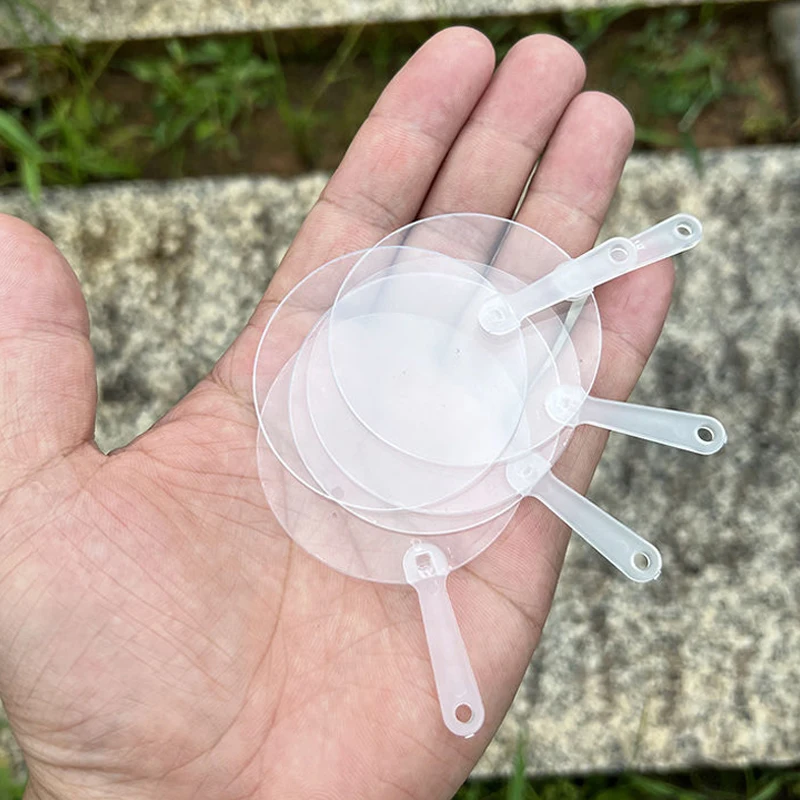 50ks 5cm roztomilý mini priehľadný prázdny fanúšik detské deti deti DIY Art Fan Fan Svadba narodeninovej oslavy laskavosti priateľka priateľu nápady darček
