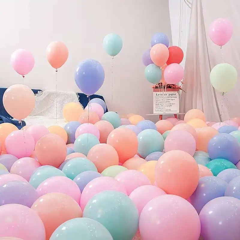 50ks 5inch macarons latex Balóny pastelové cukrovinky svadobné hostiny narodeniny dekorácie Balóny bábätká dekor