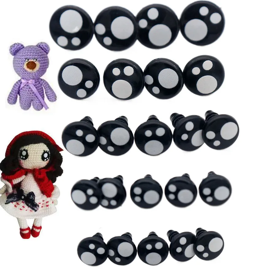 50ks 8/10/12/11/112 mm plastové bezpečnostné oči pre háčkované hračky Amigurumi Eyes Doll pre medvedie remeselnícke hračky Dojky