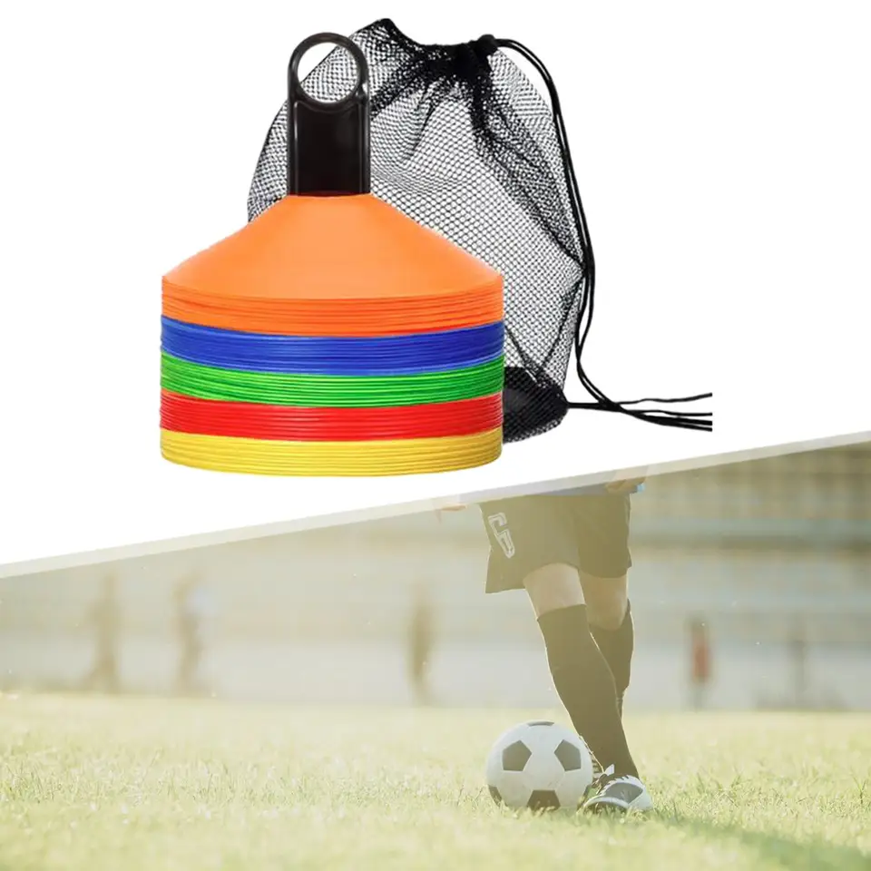 50ks agility futbalové kužele športové kužele pre basketbalové fyzické fitness tréning outdoor detské hry behúce futbal futbal