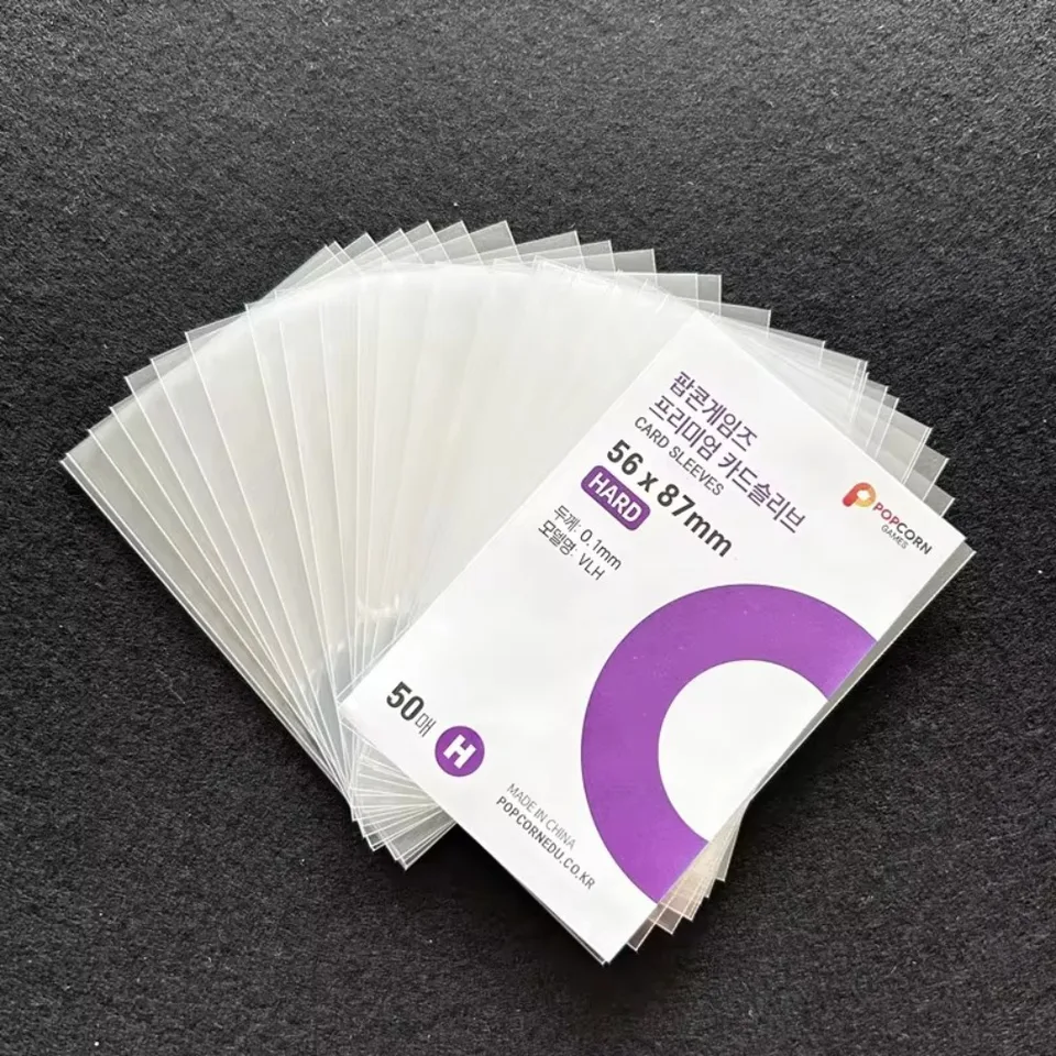 50ks Clear KPOP Photo Card Ruckve Proti-Scratch Transparentná ochranná taška pre popcorn pre domácich majstrov futbal Kórejský držiak idolov