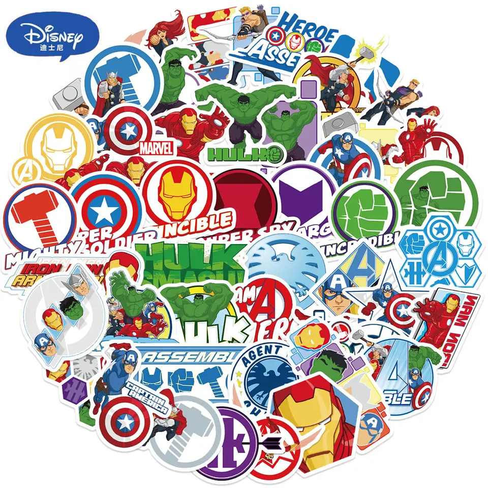 50ks Disney Anime Marvel Avengers Graffiti Stickers Movie kniha Laptop