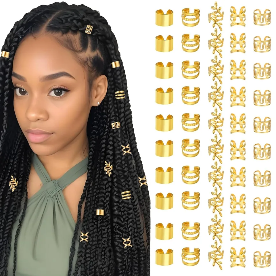 50ks DIY Set Hair Rings Set, Dreadlocks Pirálky Vlasové vrkočové klipy Klipy Doplnky Dread Locks