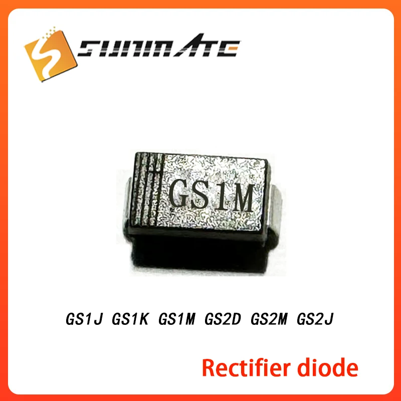 50ks GS1J GS1K GS1M GS2D GS2M GS2J SMA (DO-214AC) Usmerňovacia dióda